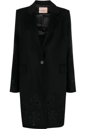 Twin-Set Cappotto monopetto con ricamo
