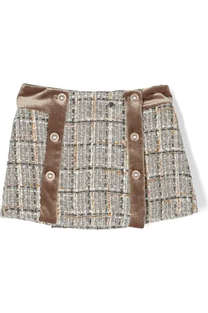 PATACHOU Gonna in tweed a quadri