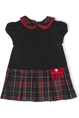 PATACHOU Abito plissettato con motivo tartan