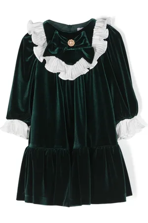 PATACHOU Ruffle-details velvet dress