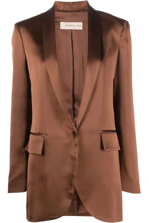 BLANCA Blazer Ida con effetto satinato
