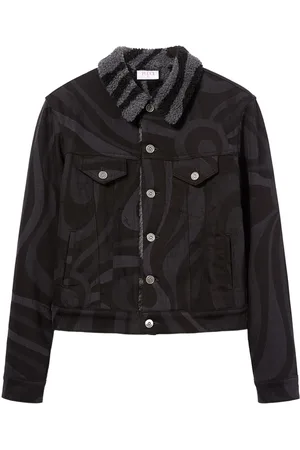 Puccini Giacca denim con stampa