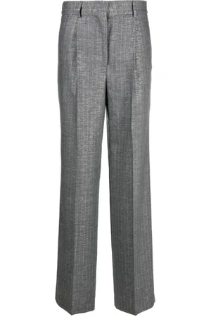 Msgm Pantaloni a gamba ampia gessati