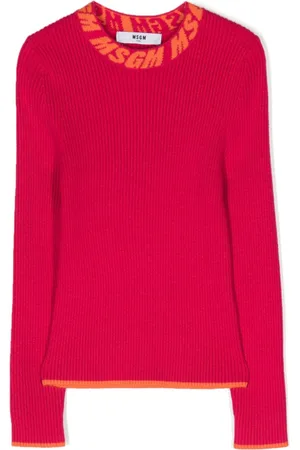 Msgm Maglione a coste con intarsio