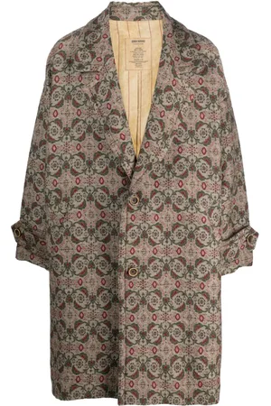 UMA WANG Cappotto monopetto con stampa grafica