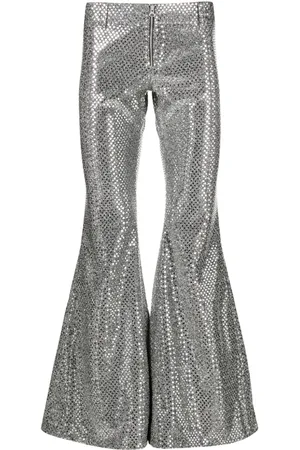 ERL Pantaloni svasati con paillettes