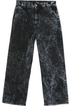 Balmain Jeans dritti con lavaggio acido