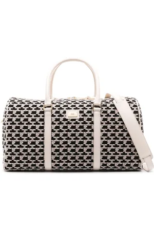 Elisabetta Franchi Borsa Weekender con monogramma jacquard