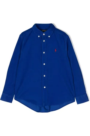 Ralph Lauren Camicia a coste con ricamo Polo Pony