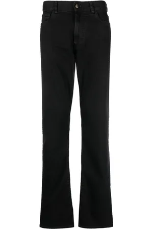 CANALI Pantaloni slim con applicazione