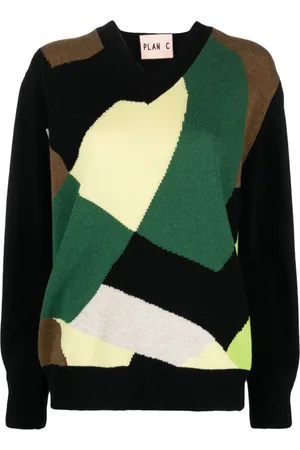 Plan C Maglione con design color-block
