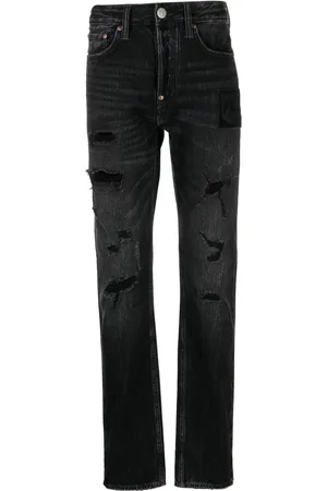 Evisu Jeans con effetto vissuto a vita media
