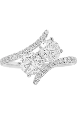 HYT Jewelry Anello in platino con diamanti bianchi