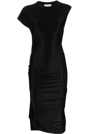 Paco rabanne Abito midi asimmetrico drappeggiato