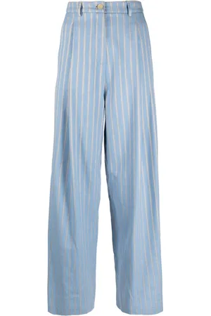 ALYSI Pantaloni a gamba ampia gessati