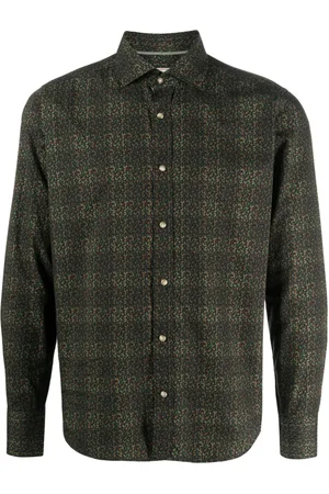 Tintoria Mattei Camicia con stampa geometrica