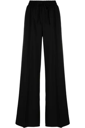 Twin-Set Pantaloni a gamba ampia con placca logo