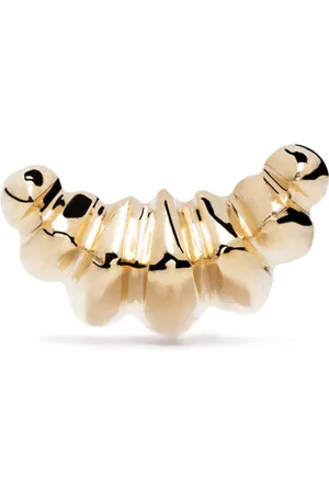 Lizzie Mandler Orecchino a bottone Croissant in giallo 18kt