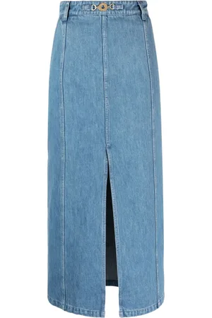 Patou Gonna midi denim con spacco