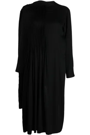 YOHJI YAMAMOTO Abito midi asimmetrico drappeggiato