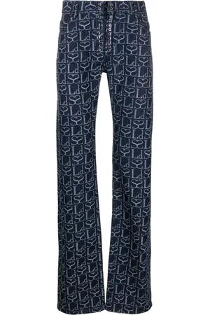 Ludovic De Saint Sernin Pantaloni dritti con stampa monogramma