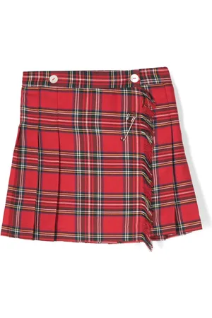 Mariella Ferrari Minigonna svasata con motivo tartan