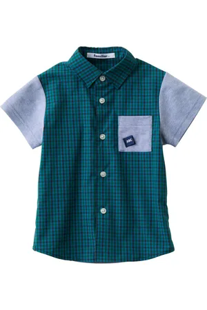 Familiar Camicia a quadri con design color-block