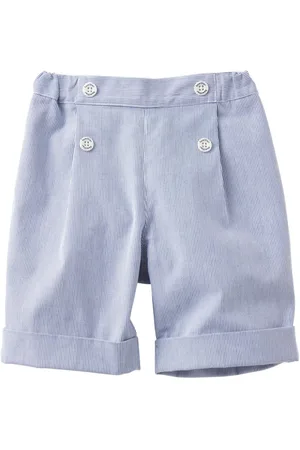 Familiar Shorts a righe con dettaglio bottoni