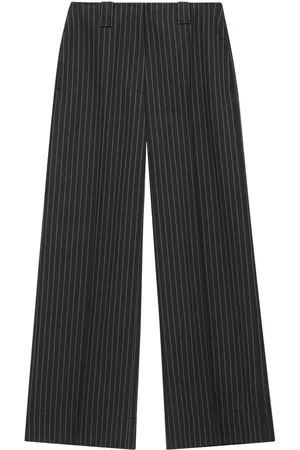 Ganni Pantaloni a gamba ampia gessati