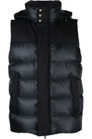 HERNO Gilet trapuntato con cappuccio