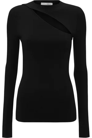 Victoria Beckham Top a coste con dettaglio cut-out
