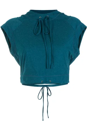 Gloria Coelho Top crop con cappuccio