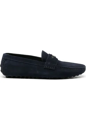 Roberto Cavalli Mirror Snake suede loafers