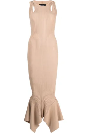 ANDREADAMO Cut-out ribbed midi dress