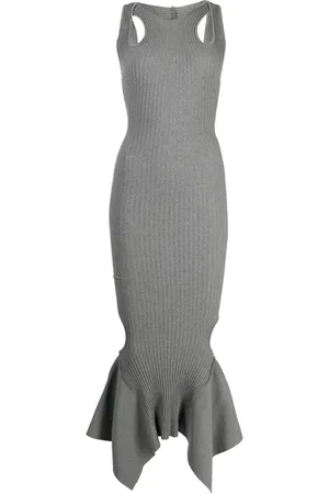 ANDREADAMO Cut-out ribbed midi dress
