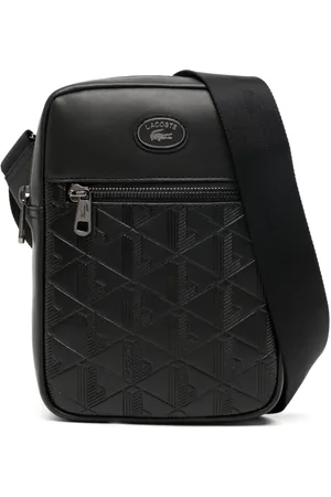 Lacoste Borsa messenger con monogramma goffrato