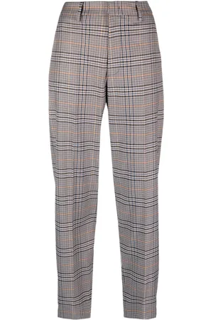 Dondup Micaela checked tapered trousers