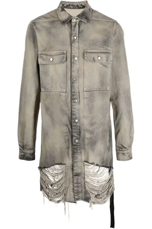 Rick Owens Giacca denim con effetto vissuto