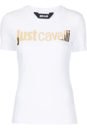 Roberto Cavalli T-shirt con logo goffrato