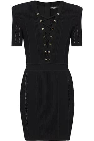 Balmain Abito corto con scollo a V