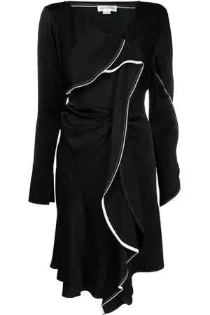 Victoria Beckham Abito midi asimmetrico drappeggiato