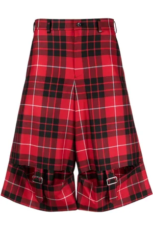 Comme des Garçons Shorts con motivo tartan