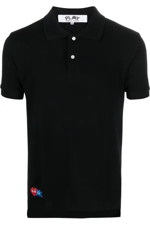 Comme des Garçons Polo con applicazione X Invader