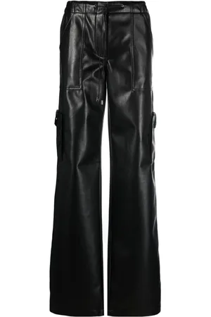 ERMANNO SCERVINO Pantaloni con coulisse in finta pelle