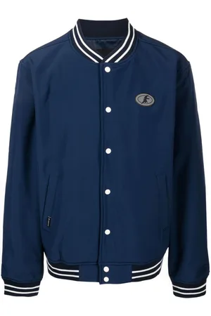 AGNÈS B. Logo-patch cotton bomber jacket