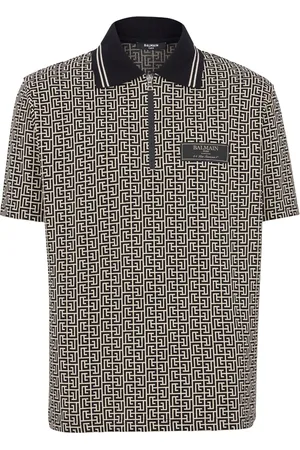 Balmain Polo con monogramma jacquard
