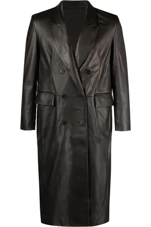 SALVATORE SANTORO Cappotto di pelle doppiopetto