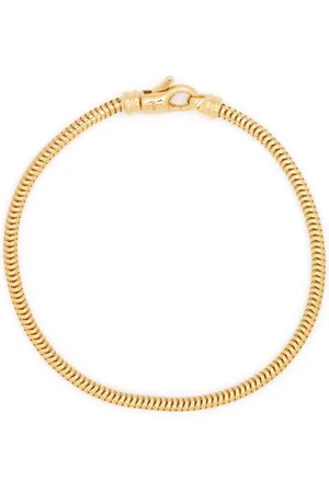 TOM WOOD Bracciale a maglia snake in argento sterling