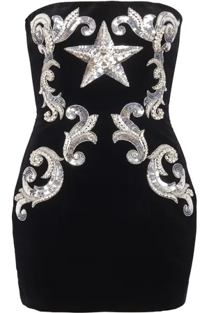 Balmain Abito corto con ricamo