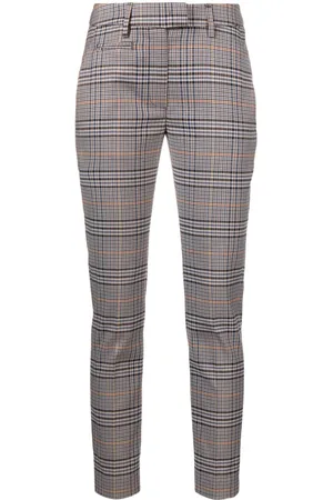 Dondup Pantaloni crop a quadri
